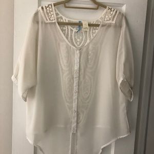 Sheer White Blouse